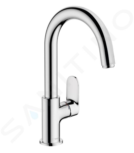 Hansgrohe Vernis Blend - Mitigeur de lavabo avec vidage et bec rotatif, EcoSmart, chrome 71554000