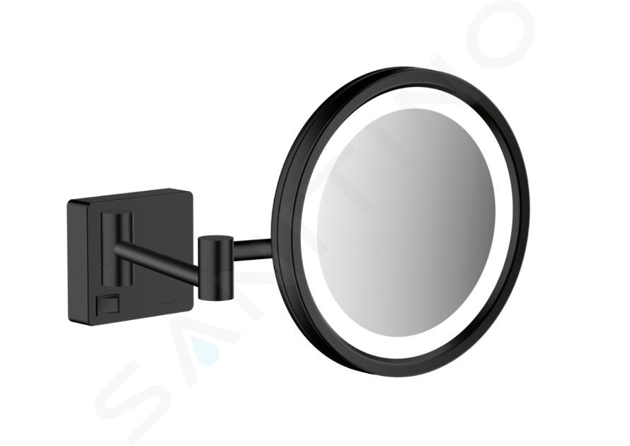 Hansgrohe AddStoris - Miroir de rasage avec éclairage LED, noir mat 41790670