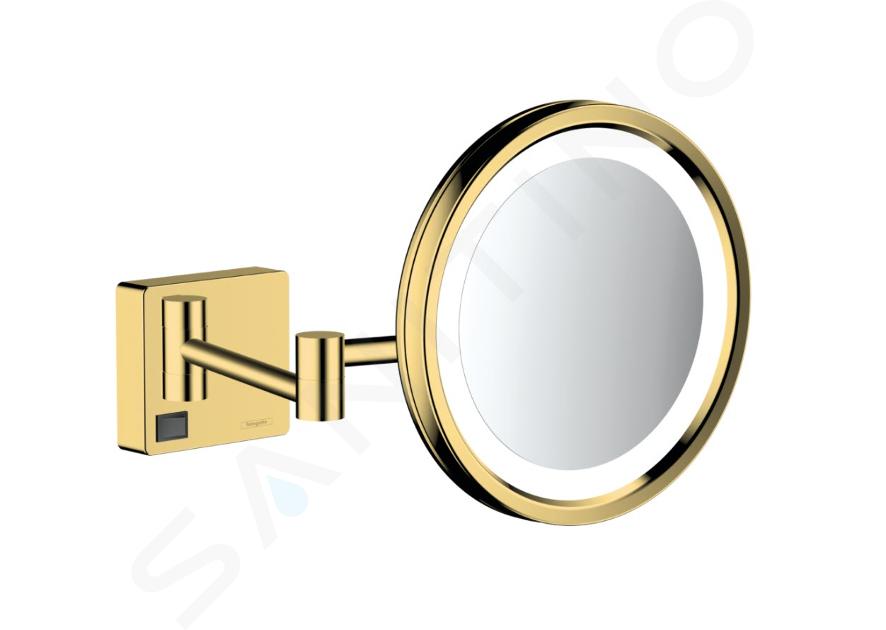 Hansgrohe AddStoris - Miroir de rasage avec éclairage LED, aspect d'or poli 41790990