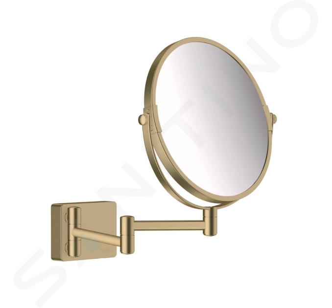 Hansgrohe AddStoris - Espejo cosmético de pared, bronce cepillado 41791140