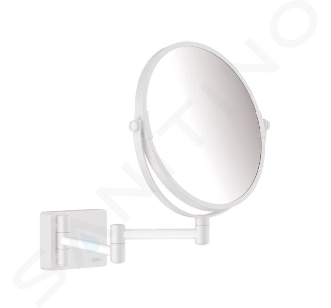 Hansgrohe AddStoris - Lusterko kosmetyczne naścienne, biały mat 41791700