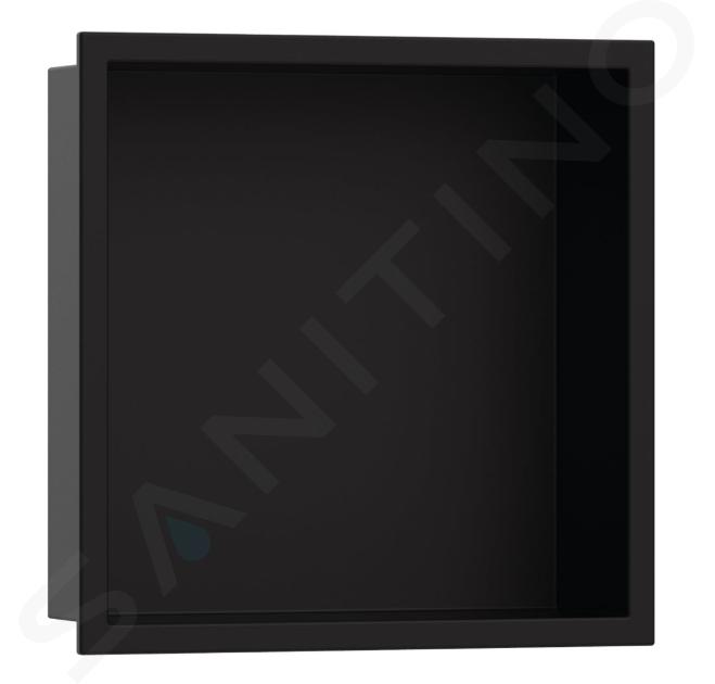 Hansgrohe XtraStoris Original - Hornacina de pared con marco, 300x300x100 mm, negro mate 56061670