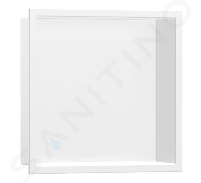 Hansgrohe XtraStoris Original - Hornacina de pared con marco, 300x300x100 mm, blanco mate 56061700