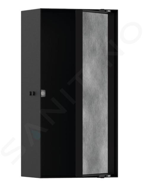 Hansgrohe XtraStoris Rock - Mensola a parete, con sportelli, 30x15x10 cm, nero opaco 56082670
