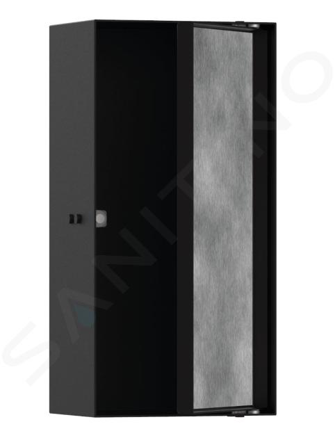 Hansgrohe XtraStoris Rock - Hornacina de pared con puerta alicatable, 300x150x100 mm, negro mate 56082670