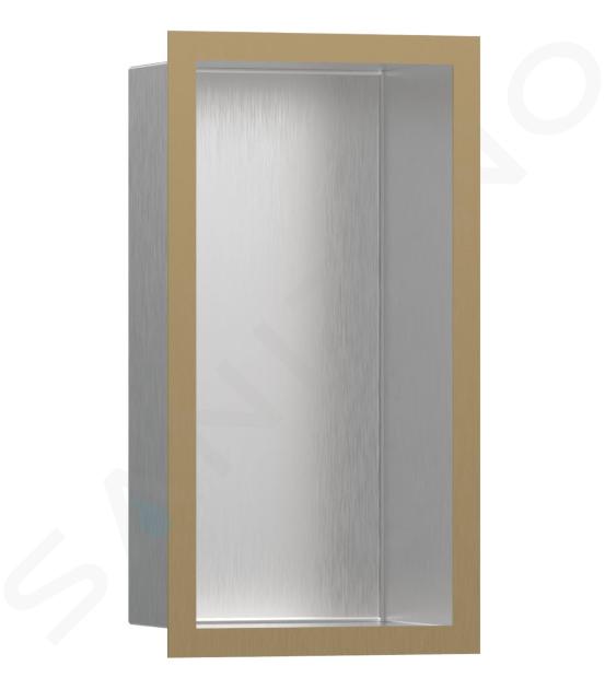 Hansgrohe XtraStoris Individual - Poliță de perete cu ramă de design, 300x150x100 mm, oțel inoxidabil /bronz periat 56094140