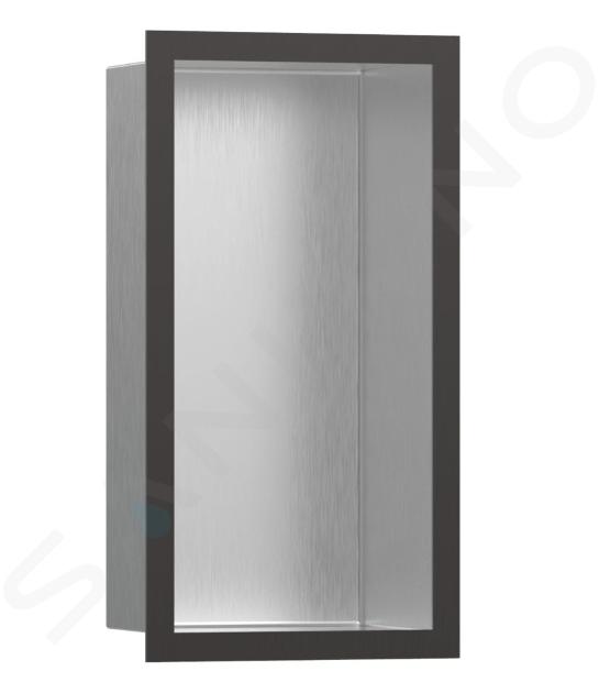 Hansgrohe XtraStoris Individual - Niche murale avec cadre design, 300x150x100 mm, inox brossé / chrome noir brossé 56094340