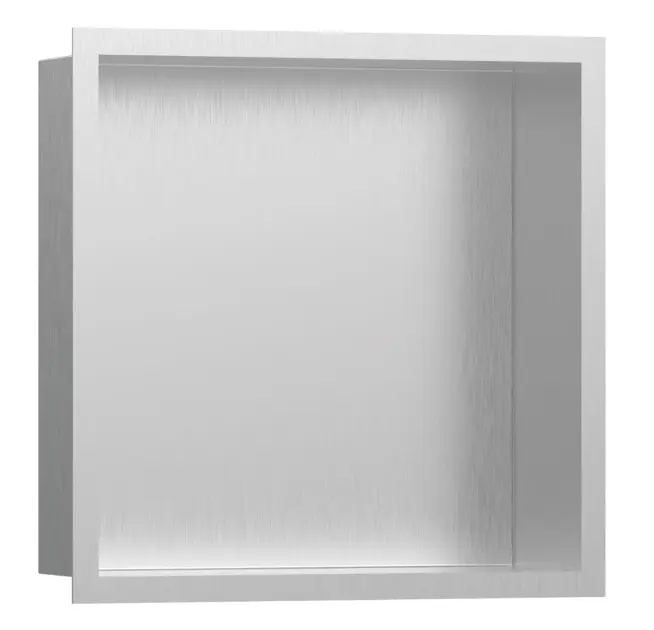 Levně Hansgrohe XtraStoris Individual - Výklenek do stěny s designovým rámem, 30x30x10 cm, kartáčovaná nerez 56097800