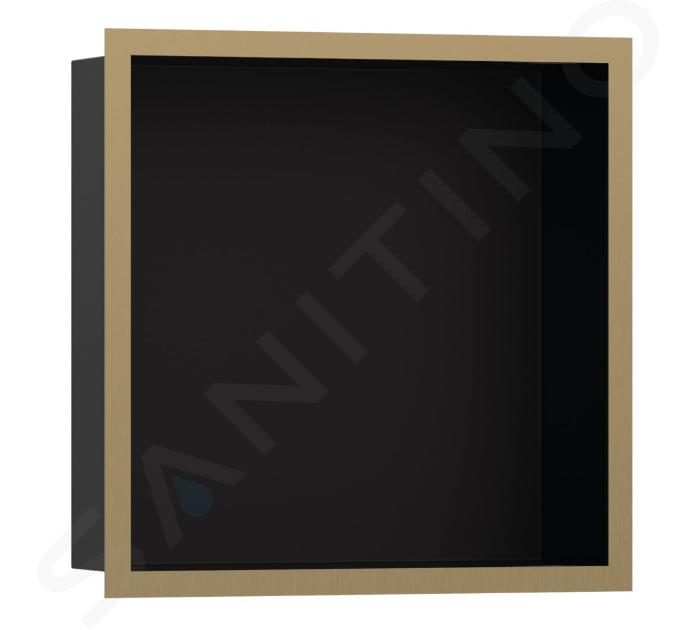 Hansgrohe XtraStoris Individual - Inbouwnis met designlijst, 30x30x10 cm, mat zwart/geborsteld brons 56098140