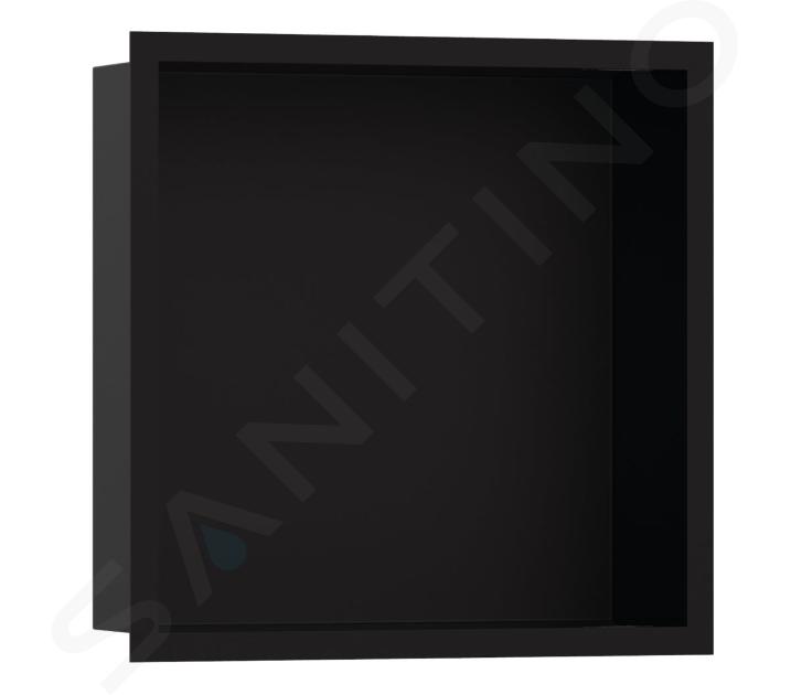 Hansgrohe XtraStoris Individual - Honracina de pared con marco decorativo, 300x300x100 mm, negro mate 56098670