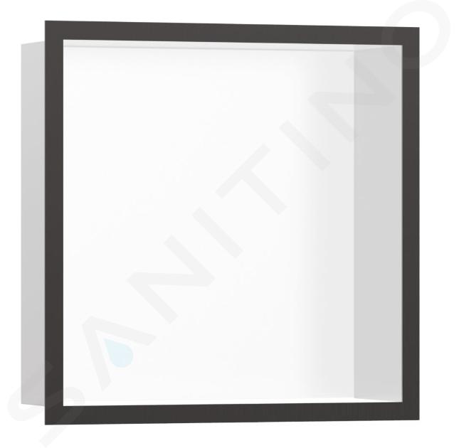 Hansgrohe XtraStoris Individual - Inbouwnis met designlijst, 30x30x10 cm, mat wit/geborsteld zwart chroom 56099340