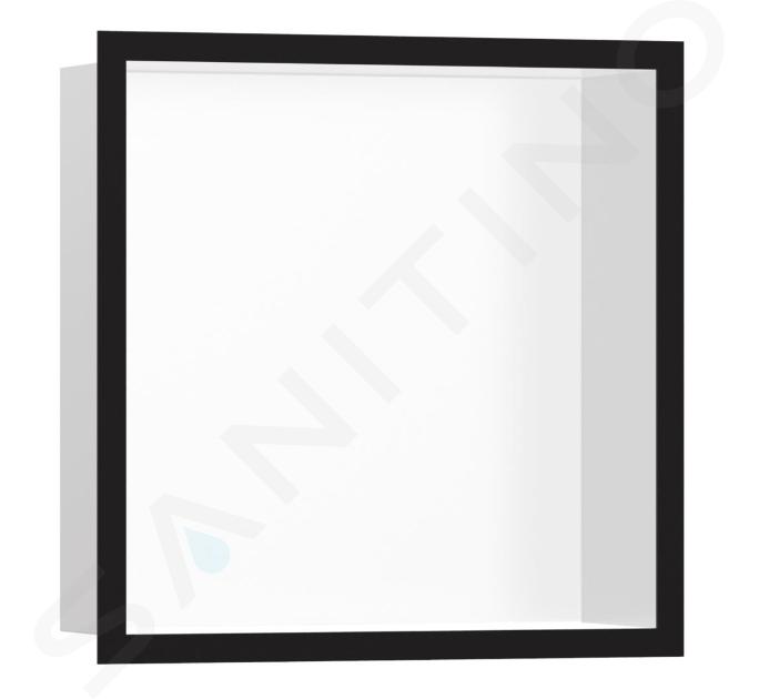 Hansgrohe XtraStoris Individual - Inbouwnis met designlijst, 300x300x100 mm, mat wit/mat zwart 56099670