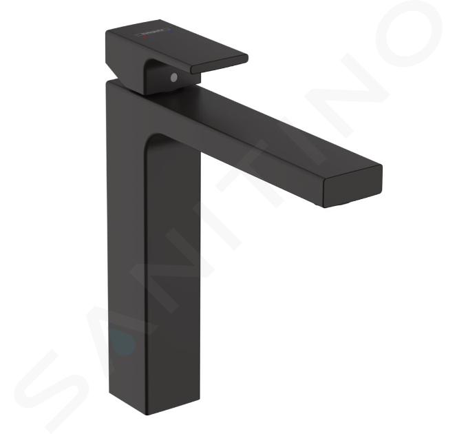 Hansgrohe Vernis Shape - Bateria umywalkowa, z kompletem odpływowym, EcoSmart, czarny mat 71562670