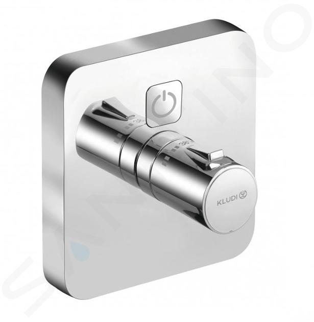 Kludi Push - Mitigeur de douche thermostatique encastré, pour 1 sortie, chrome 389010538