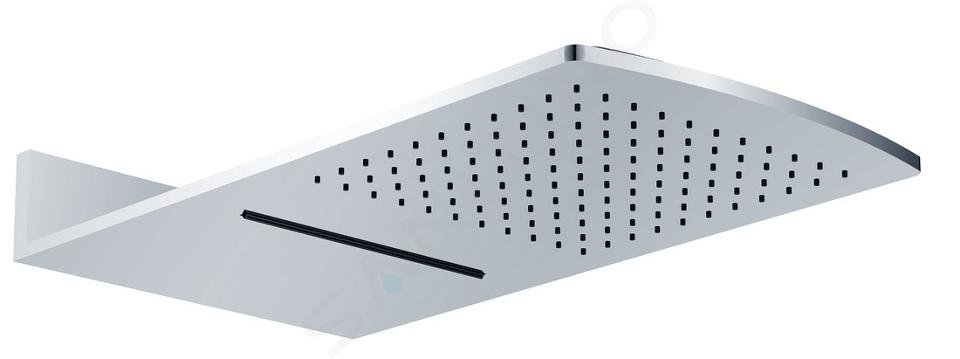 Sapho Docce - Soffione doccia 600x330 mm, 2 getti, con cascata, cromato DC456