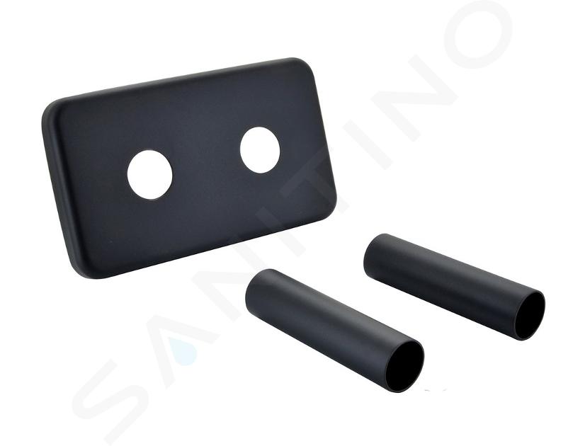 Sapho Twin - Rosace de recouvrement pour kit de raccordement, noir mat CP7135B