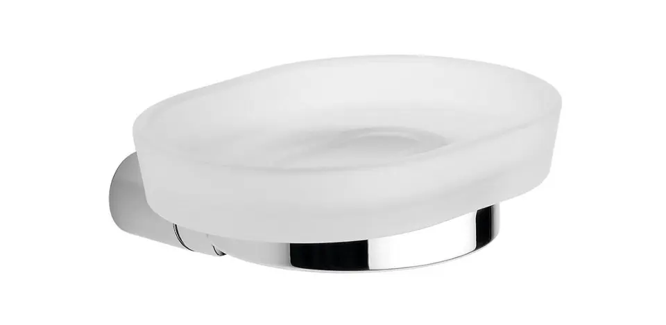 Sapho Mida - Seifenschale mit Halter, Glas matt/Chrom MA002 | Sanitino.de