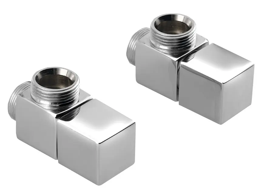 Sapho Cube - Connection set for manual angle valves, chrome CP4010S