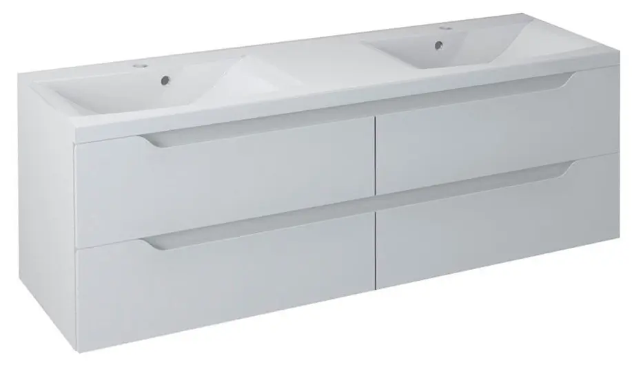 Sapho Wave - Шкафче под двойна мивка 150x50x48 см, бял WA150-3030