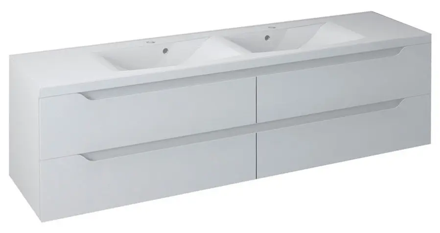 Sapho Wave - Шкафче под двойна мивка 180x50x48 см, бял WA180-3030