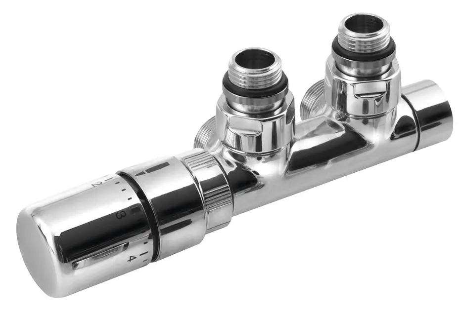 Sapho Twin - Thermostatic valve connection set for central connection, 50 mm spacing, left, chrome CP3012S