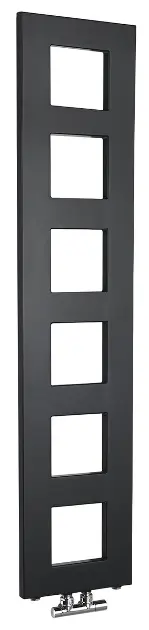 Sapho Block - Grijaći element, 28 x 133 cm, 353 W, mat crna IR181