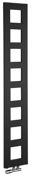Sapho Block - Grijaći element, 28 x 175 cm, 461 W, mat crna IR182