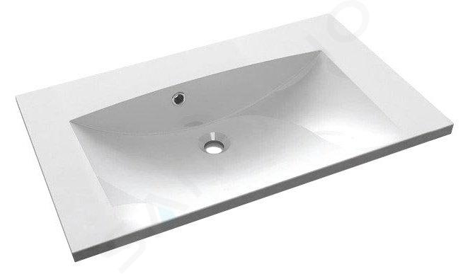 Sapho Maria - Lavabo 75x46 cm, sans trou pour robinet, blanc MA075-0