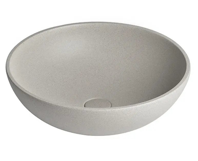 Sapho - Turf umivaonik, promjer 44 cm, bez prelijevanja, bijeli pješčenjak AR437