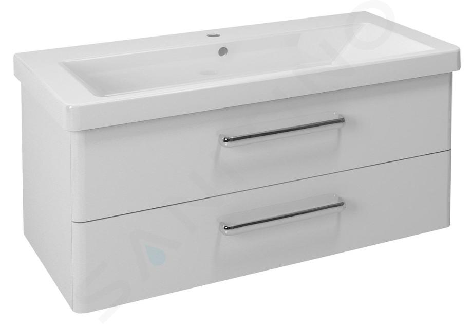 Sapho Theia - Meuble lavabo 101x43x44 cm, 2 tiroirs, blanc TH105-3030