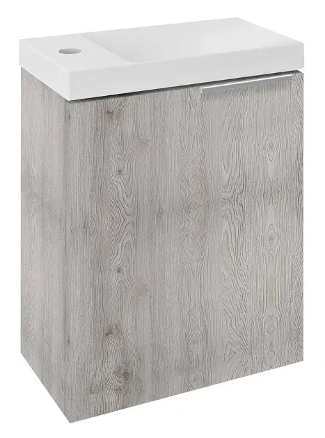 Sapho Latus - Waschtischunterschrank, 39x50x22 cm, 1 Tür, Eiche Mocca LT110-1212