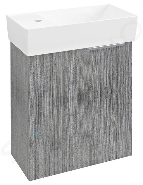 Sapho Latus - Mobile lavabo 44x50x22 cm, rovere argento LT090-1111