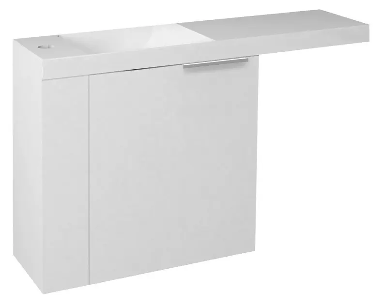 Sapho Latus - Mueble de lavabo 50x50x22 cm, izquierdo, blanco LT615-3030