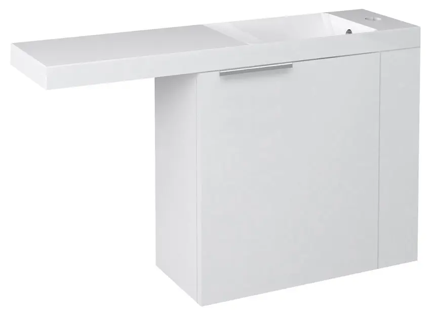 Sapho Latus - Mueble para lavabo 50x50x22 cm, derecho, blanco LT610-3030