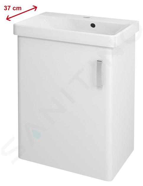 Sapho Theia - Mueble de lavabo 51x70x35 cm, versión izquierda, blanco TH057-3030