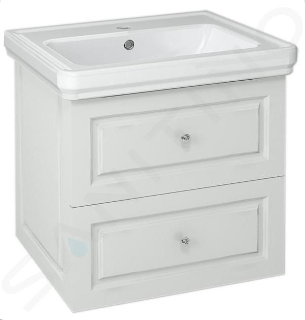 Sapho Violeta - Meuble lavabo, 54x52x43 cm, 2 tiroirs, blanc VI060-3131