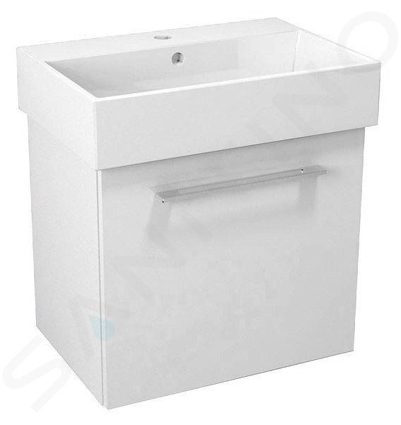 Sapho Naty - Meuble lavabo 57x50x40 cm, 1 tiroir, blanc NA060-3030