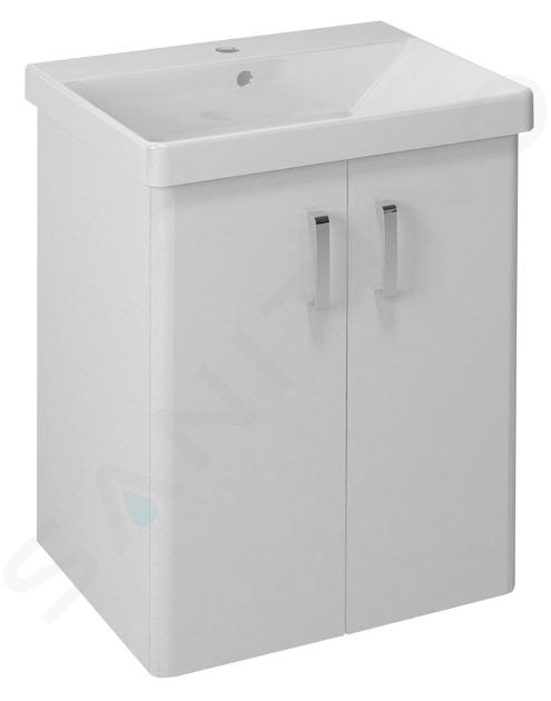 Sapho Theia - Meuble lavabo 57x70x44 cm,2 portes, blanc TH062-3030