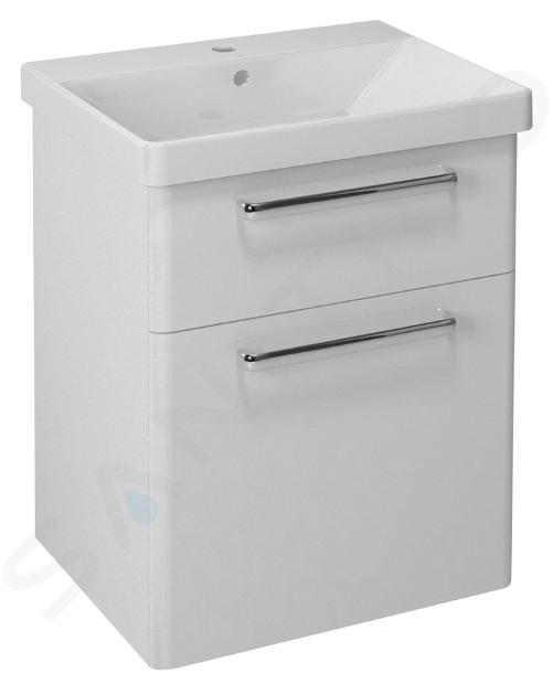 Sapho Theia - Meuble lavabo 56x70x44 cm, 2 tiroirs, blanc TH060-3030