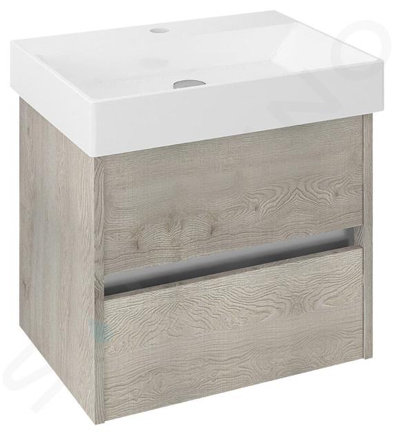 Sapho Nirona - Mobile lavabo 57x52x40 cm, 1 cassetto, rovere Mocca NR060-1212