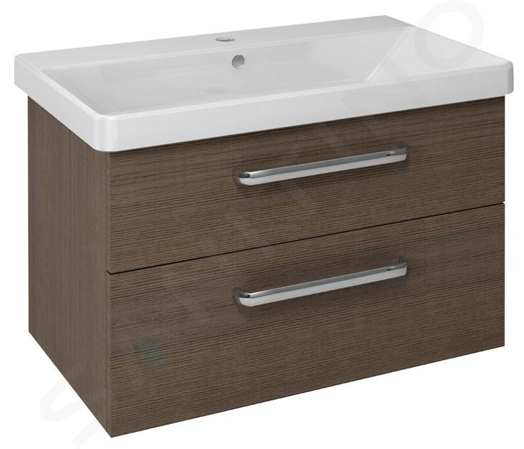 Sapho Theia - Mobile lavabo 76x50x44 cm, 2 cassetti, pino rustico TH080-1616