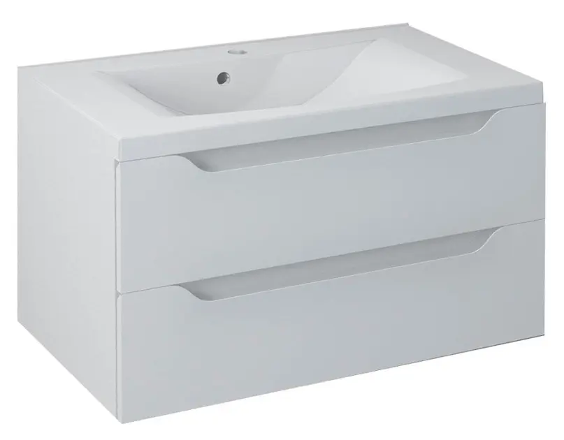 Sapho Wave - Ormarić za umivaonik 80x45x48 cm, 2 ladice, bijeli WA080-3030