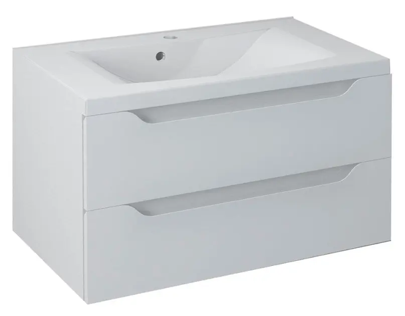 Sapho Wave - Szafka podumywalkowa 80x45x48 cm, 2 szuflady, kolor biały WA080-3030