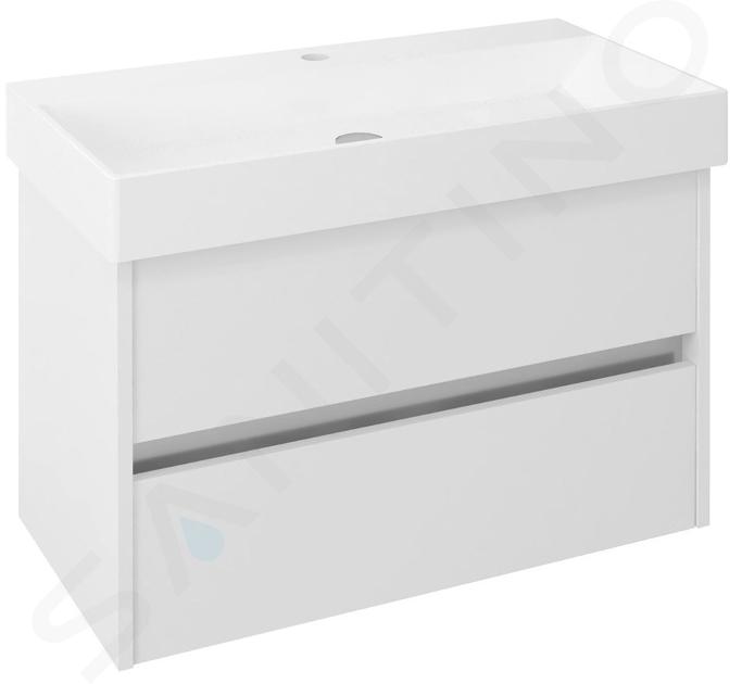 Sapho Nirona - Mueble de lavabo, 82x52x43 cm, blanco NR085-3030