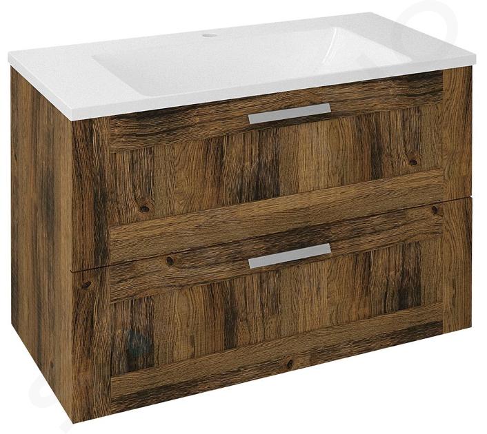 Sapho Amia - Mobile lavabo 89x60x45 cm, 2 cassetti, rovere Collingwood AM090-1919