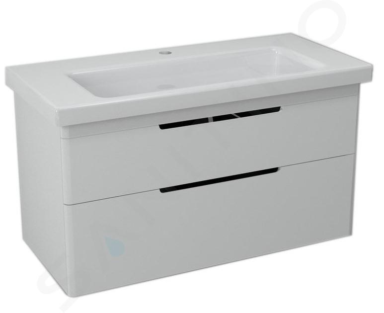 Sapho Ella - Meuble lavabo, 957x500x428 mm, 2 tiroirs, blanc EL100-3030