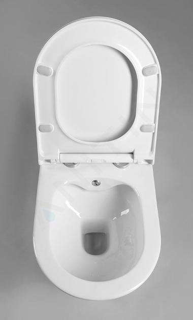 Sapho Brilla - WC suspendu avec douchette de bidet, Rimless, blanc 100612