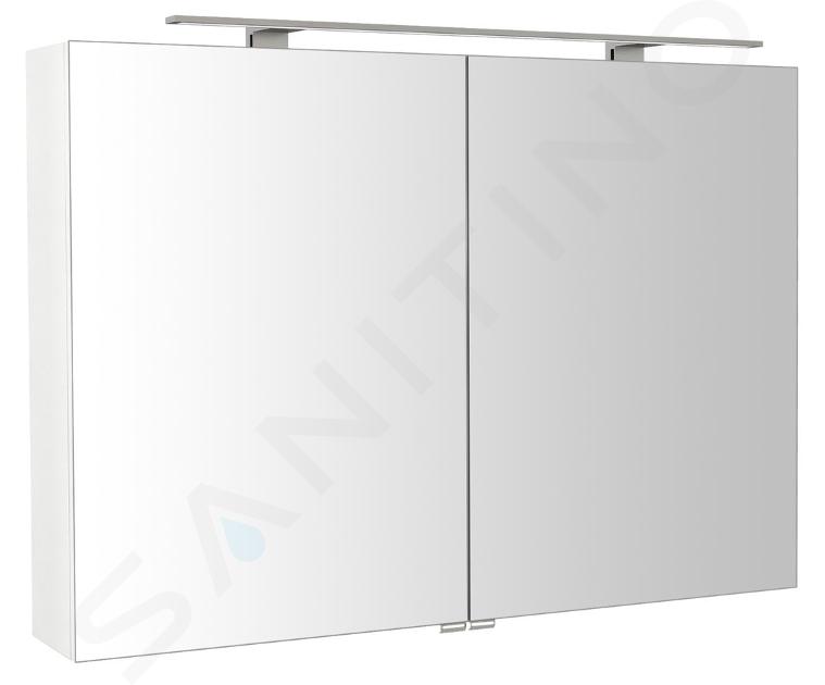 Sapho Riwa - Armoire miroir avec éclairage LED, 1010x700x170 mm, blanc brillant RIW100-0030