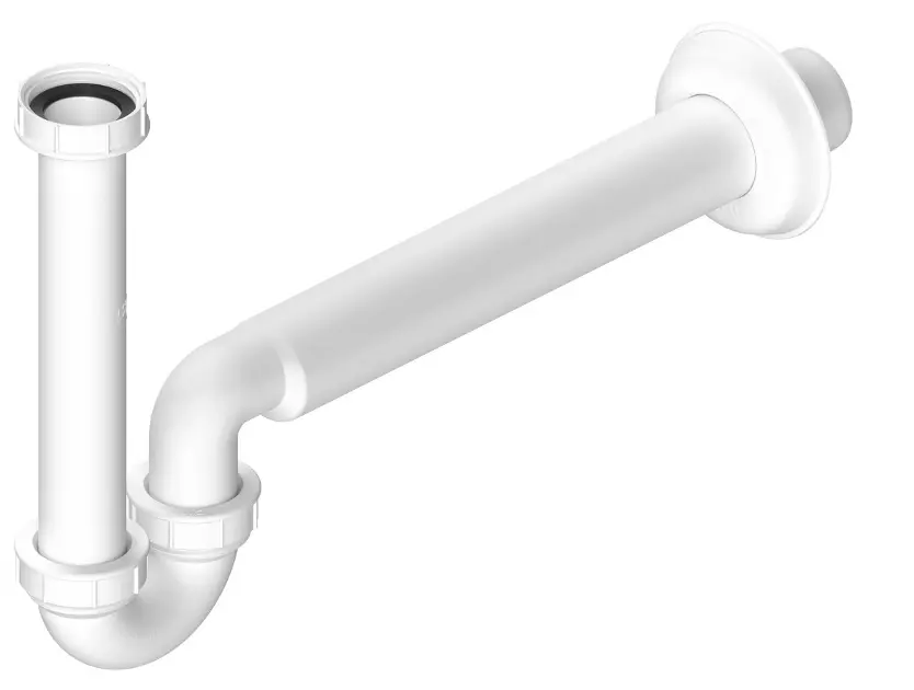 Bruckner - Sifone basso per lavabo, 1 1/4, scarico 40 mm, bianco 151.125.0