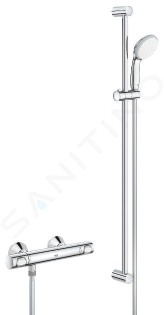 Grohe Precision Flow - Conjunto de ducha con termostato de pared